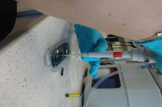 Project staff doing experiment