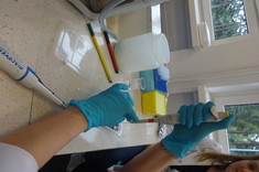Project staff doing experiment