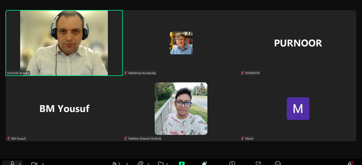 Zrzut ekranu uczestników