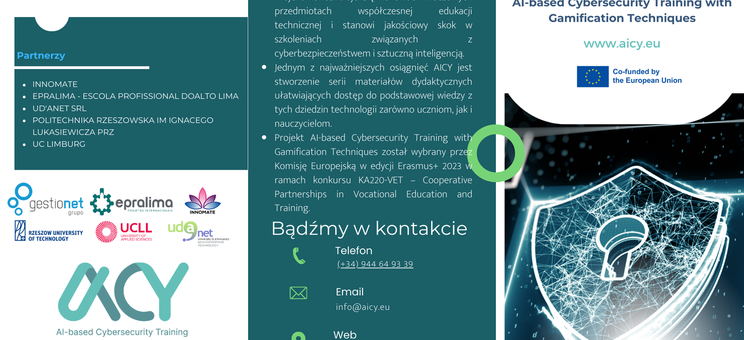 Ulotka projektu AI-based Cybersecurity