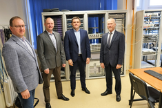 Employees of the Department of Complex Systems and University authorities