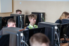 uczestnik olimpiady podczas testu